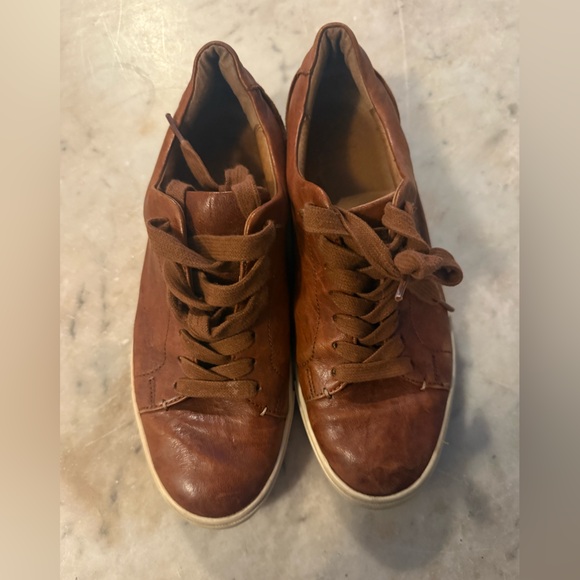 Frye Ivy Low Lace Sneakers in Cognac - Picture 1 of 4